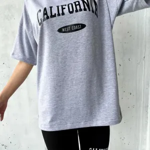 Blessyuki Fashion Simple Letter Print Cotton T-shirts for Women Casual Plus Size Streetwear Tees Basic Hip Hop Tops