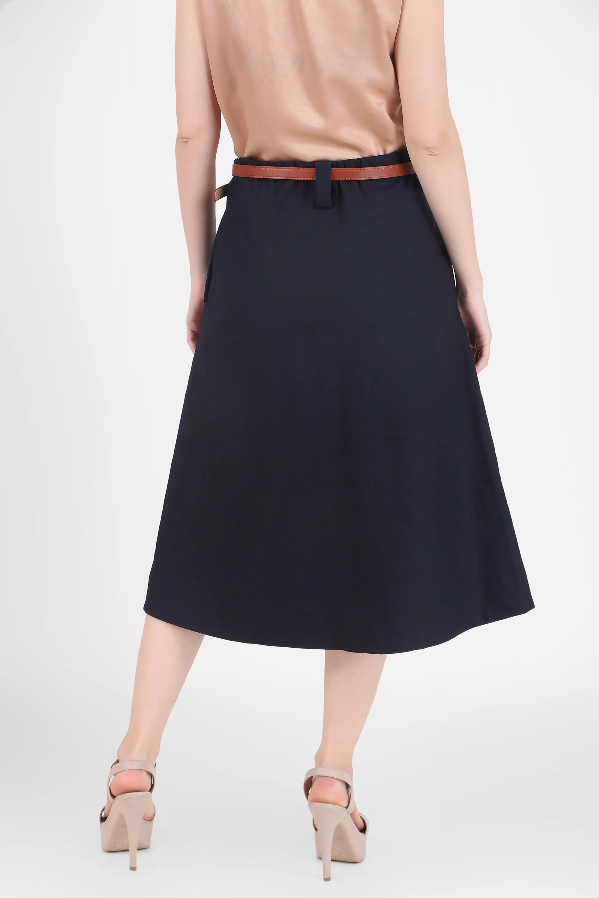 Button Down Skirt, Blue