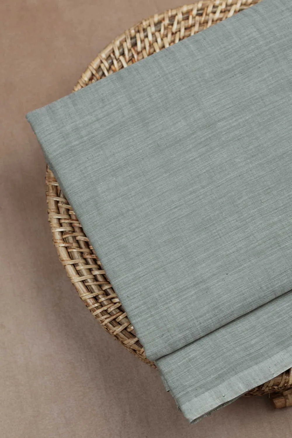 Coin Grey Mangalagiri Cotton Fabric