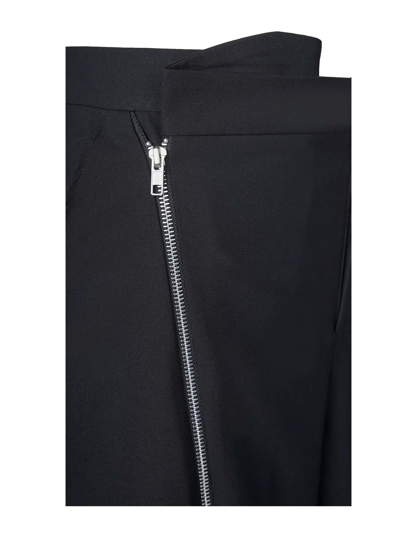 Drape With Zip Deconstructed Trousers