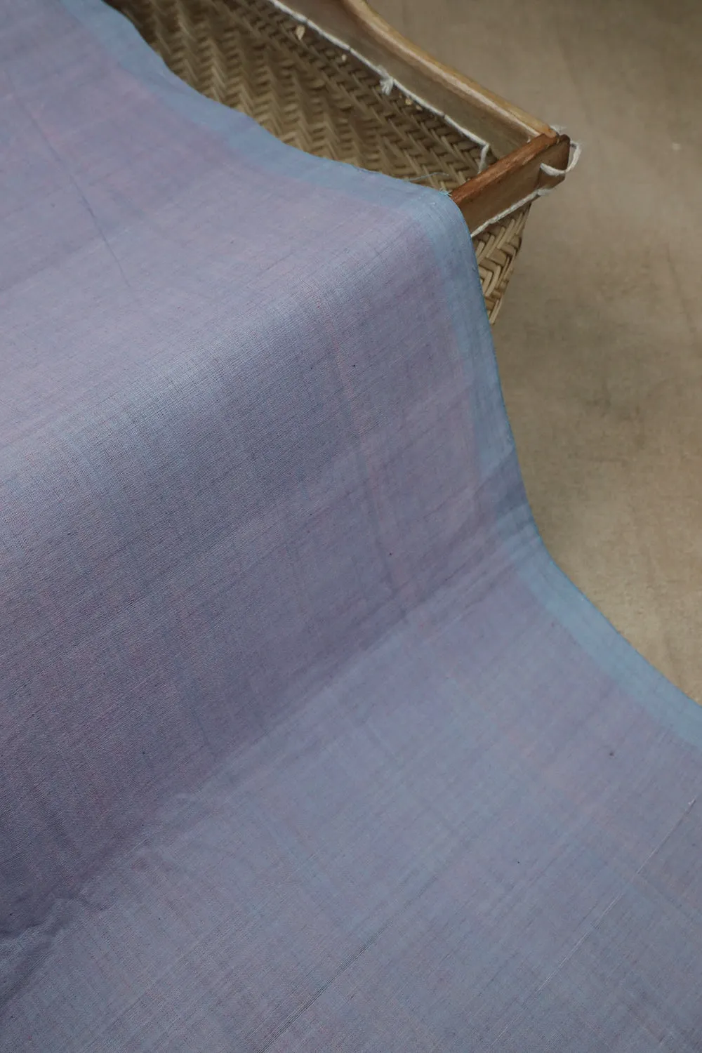 Light Iris Purple Plain Mangalagiri Cotton Fabric