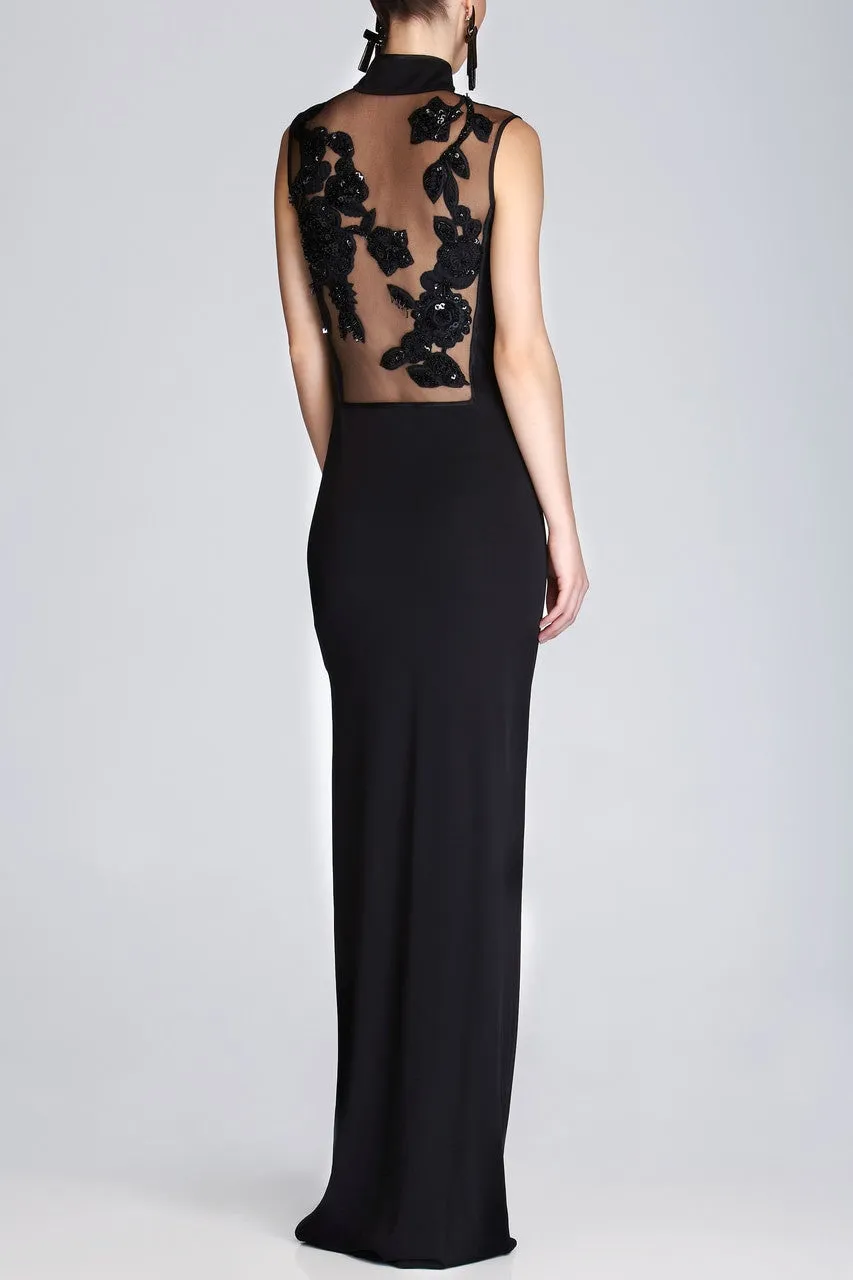 Matte Jersey Mandarin Gown