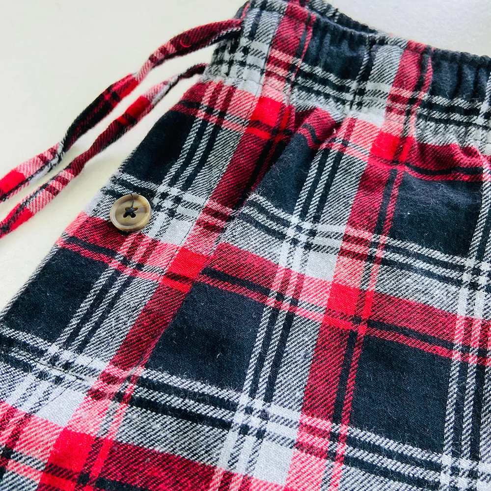 Mens Flannel Side Pocket Cotton Lounge Pajama Trouser