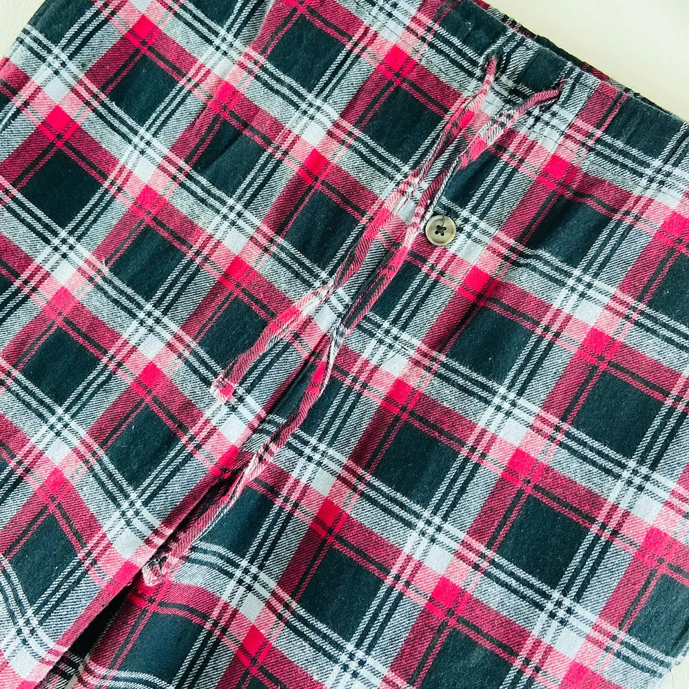 Mens Flannel Side Pocket Cotton Lounge Pajama Trouser