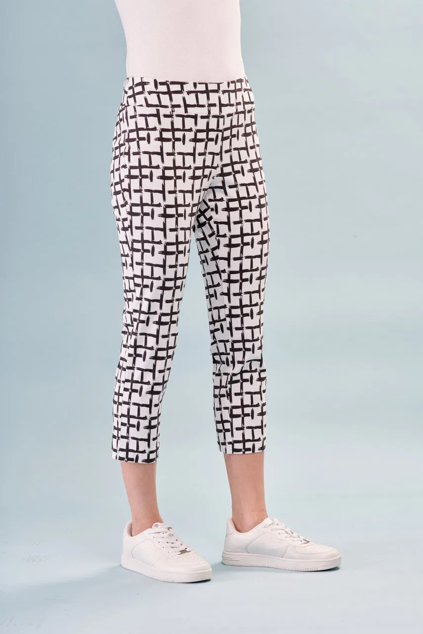 Printed Techno Cropped Pants