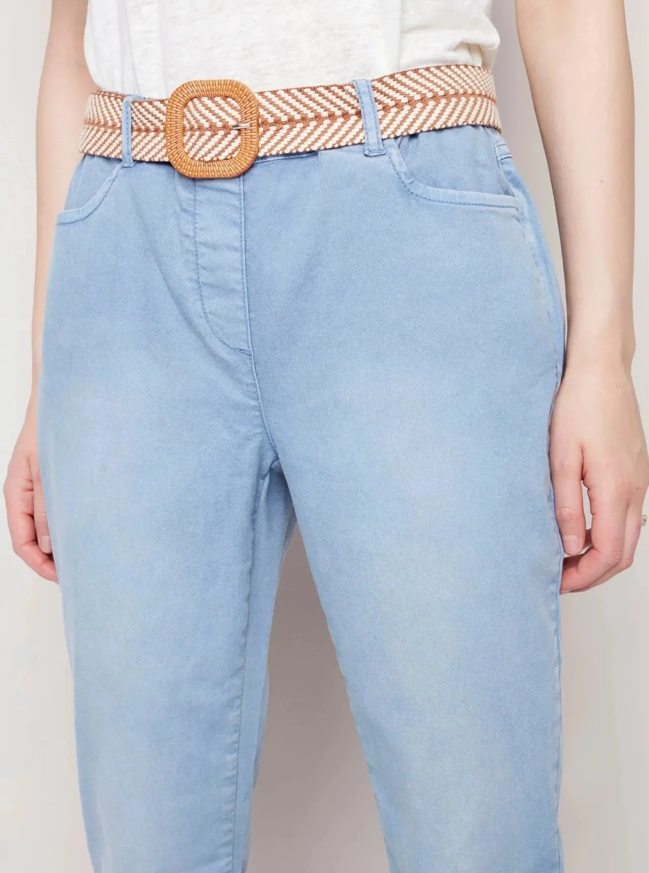 Pull On Pant With Elastic Waist [Chambray-C5412]