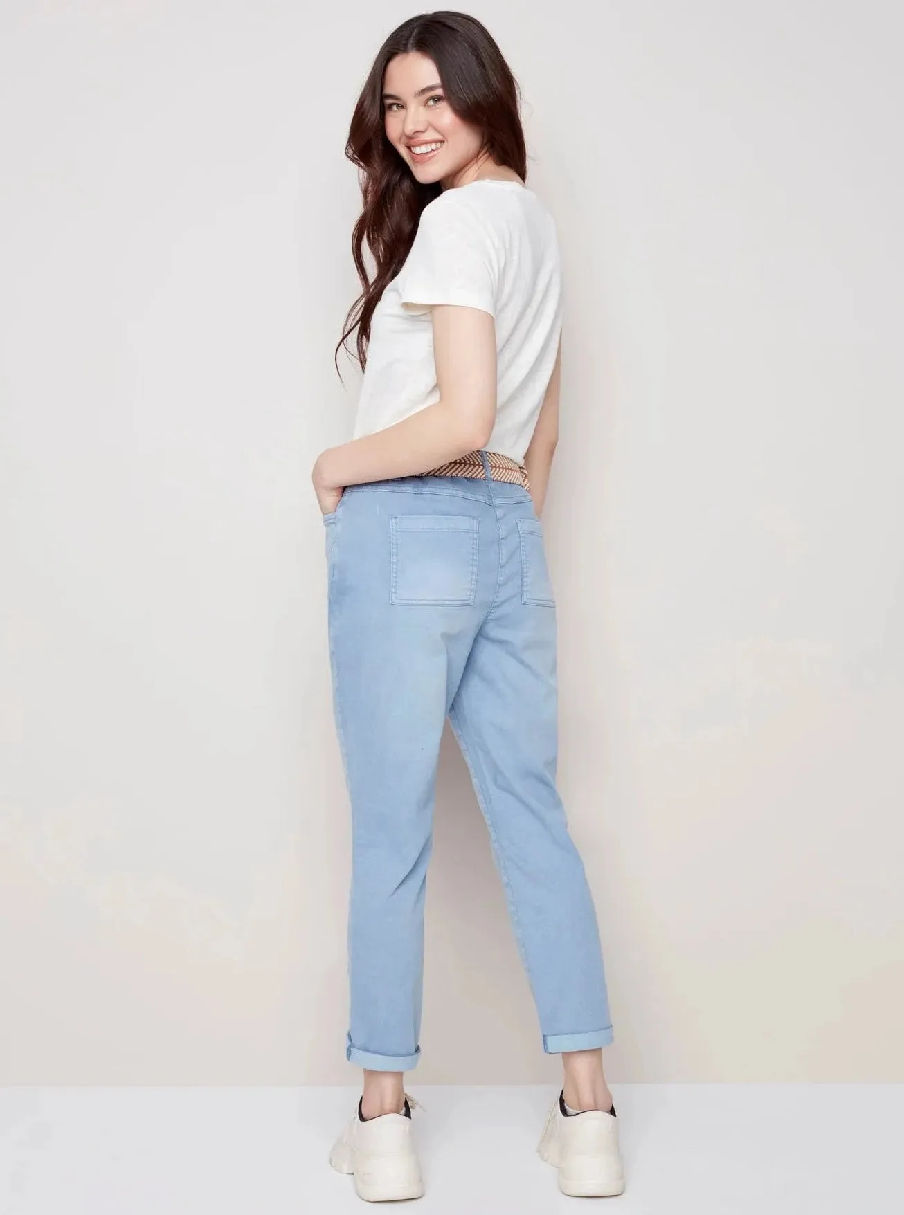 Pull On Pant With Elastic Waist [Chambray-C5412]