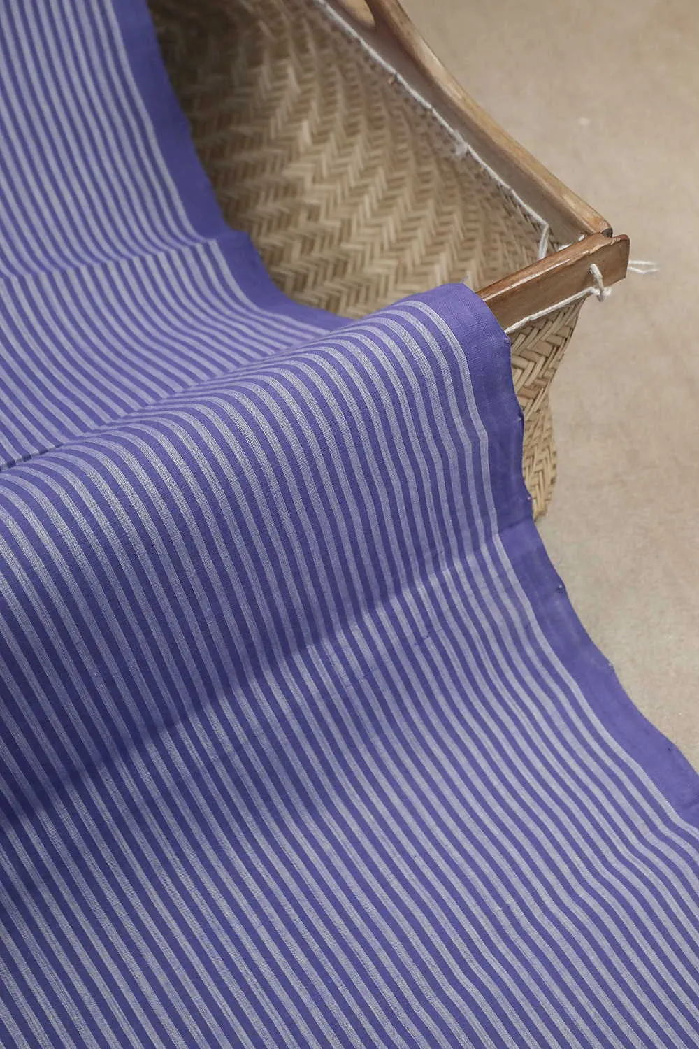 Velvet Purple Mangalagiri Cotton Fabric