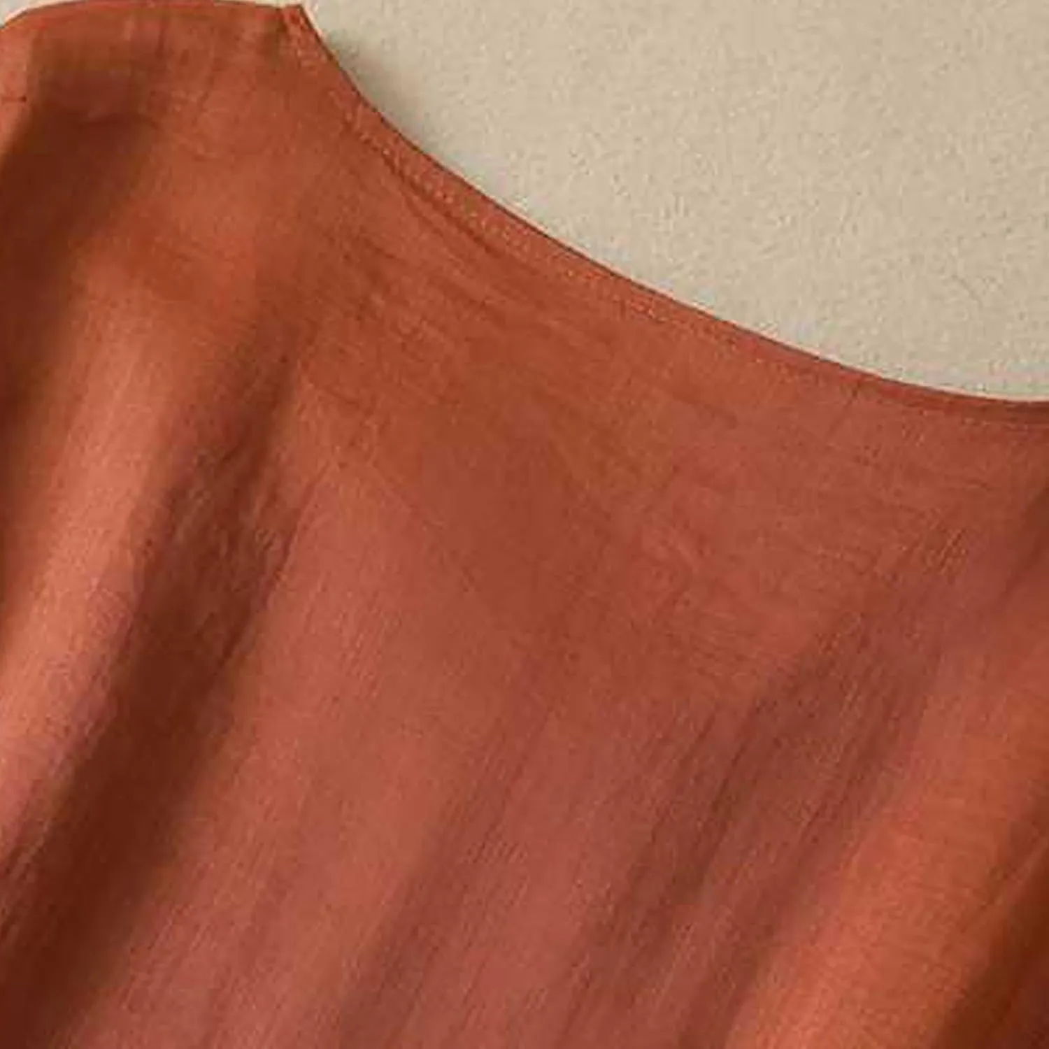 Women Embroidered Dress 3/4 Sleeve Summer Cotton Linen Dress Casual Plus Size Maxi Dress Trendy Summer Beach Clothes