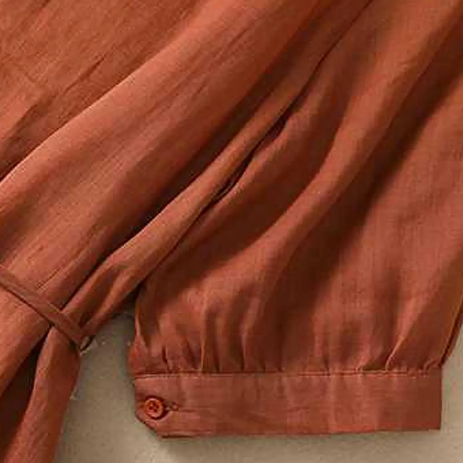 Women Embroidered Dress 3/4 Sleeve Summer Cotton Linen Dress Casual Plus Size Maxi Dress Trendy Summer Beach Clothes